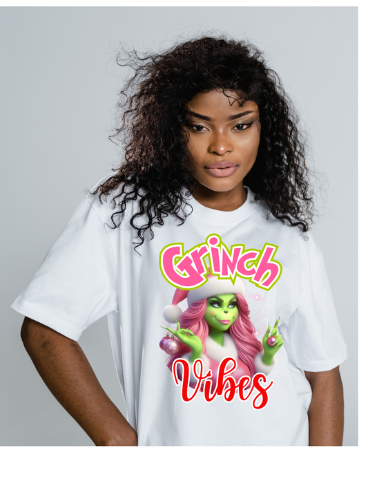 Pink Grinch Vibes T-shirt