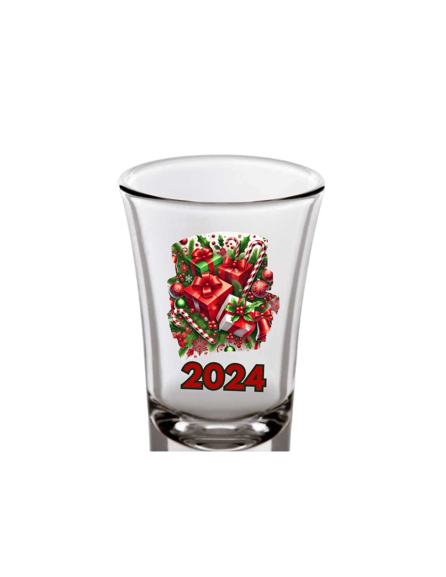 Red Christmas Gifts 2024 Shot Glass