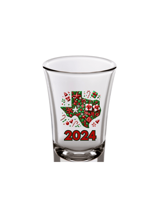 Texas Festive Christmas 2024 Shot Glass