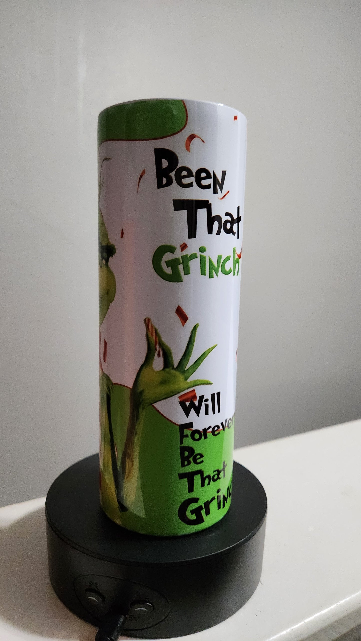 Been That Grinch Tumbler with Topper