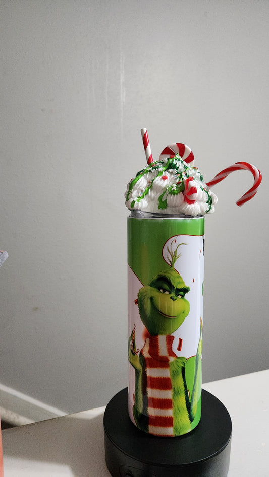 Been That Grinch Tumbler with Topper