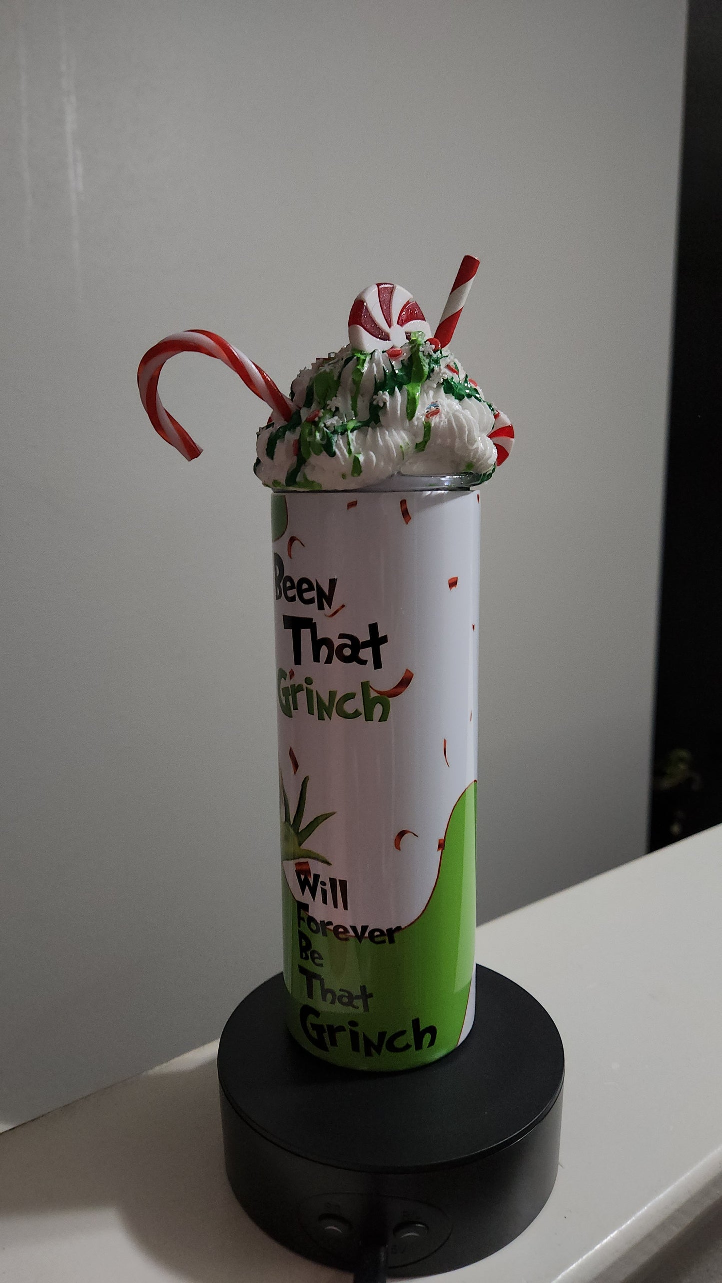 Been That Grinch Tumbler with Topper