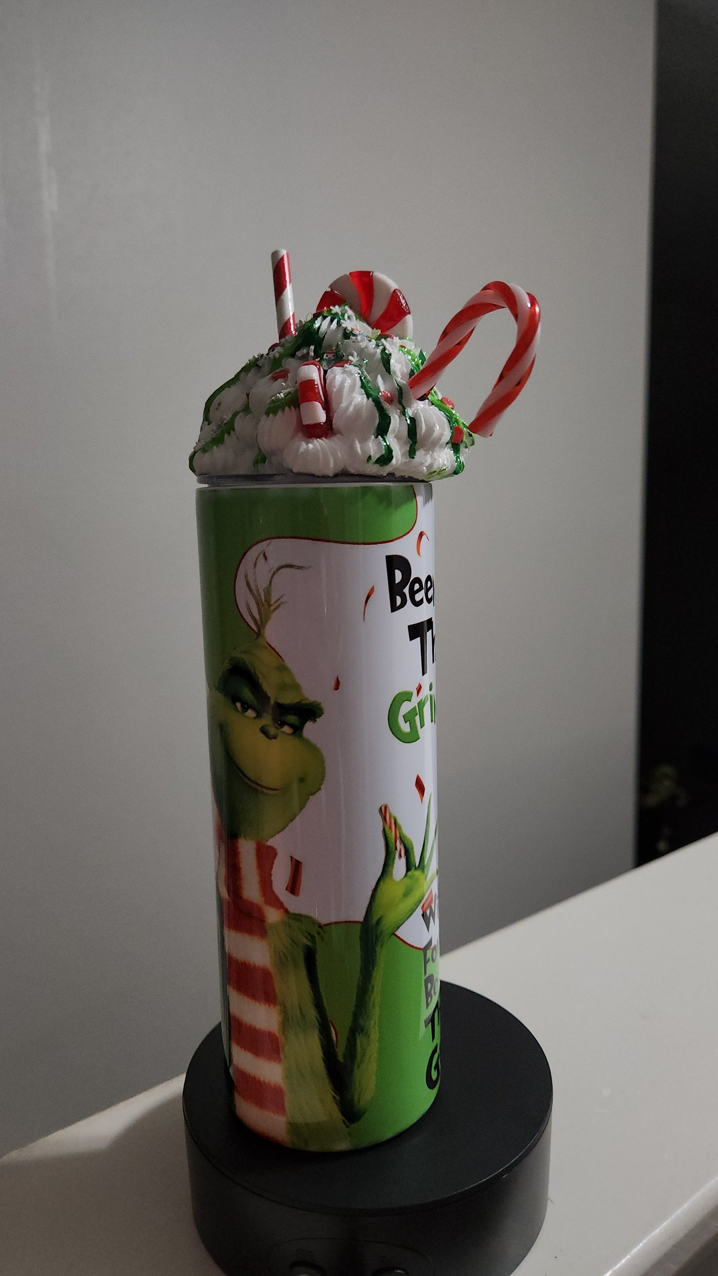 Been That Grinch Tumbler with Topper